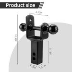 Puxyblue ATV/UTV Dual Ball Hitch Receiver