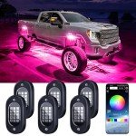 Honalia RGB LED Rock Lights with Bluetooth Control