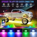 Honalia RGB LED Rock Lights with Bluetooth Control