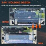 Kojem Clear Folding Windshield for Polaris Ranger