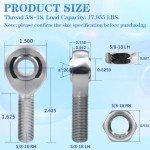 YIFUOK 5/8" Heim Joint Rod End Kit
