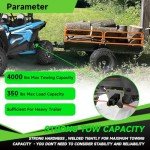 Heavy Duty UTV Rear Receiver Hitch Plate Kit