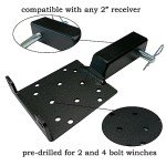 ATV Trailer Hitch Winch Mount Plate 2" Receiver