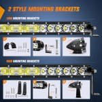 Nilight 31" LED Light Bar with Wiring Harness