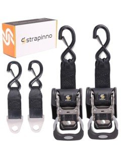 2PCS Heavy Duty Retractable Ratchet Straps