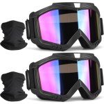 2-Pack Dirt Bike and ATV Goggles with Neck Gaiters