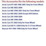 Front and Rear Wheel Bearing Seal Set for Arctic Cat
