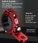 UTV Whip Light Mounts - Heavy Duty Aluminum