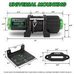 STEGODON 4500 lb Waterproof Electric ATV Winch