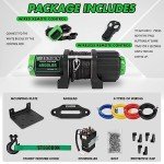 STEGODON 4500 lb Waterproof Electric ATV Winch