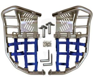 Yamaha YFZ 450 Propeg Nerf Bars - Silver/Blue
