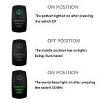 Green Momentary Rocker Switch for ATV and Vehicle