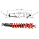 ZXTDR 2PCS 350mm Front Shock Absorbers for ATV