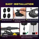 Nilight RGB LED Rock Lights with Bluetooth Control