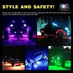 Nilight RGB LED Rock Lights with Bluetooth Control