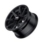 RockTrix 15" Matte Black ATV Wheels Set