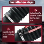 CV Boot Clamp Pliers with 12 Stainless Steel Clamps