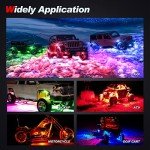 Vosuid R4 Bluetooth RGBW LED Rock Lights Kit