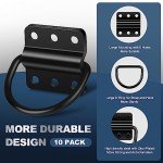 10 Pack Heavy Duty D-Ring Tie Down Anchors