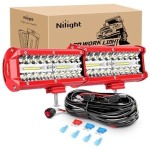 Nilight 6.5 Inch LED Light Bar Combo Kit