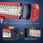 Nilight 6.5 Inch LED Light Bar Combo Kit