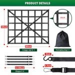 Heavy-Duty Cargo Net for Pickup Truck Bed