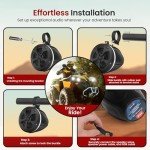 Pyle Waterproof 4-Inch Amplified ATV Speaker System