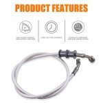 Silver Braided Steel Brake Clutch Oil Hose for ATV