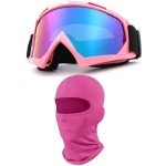 Pink ATV Goggles with Balaclava for Women