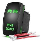 Nilight LED Rocker Switch for Lights with Jumper Wires