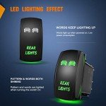 Nilight LED Rocker Switch for Lights with Jumper Wires