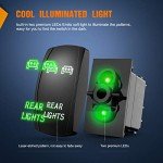 Nilight LED Rocker Switch for Lights with Jumper Wires