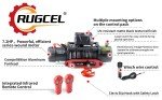 RUGCEL 13500lb Waterproof Electric ATV Winch