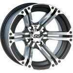 ITP SS212 Black Machined Alloy ATV Wheel 12x7