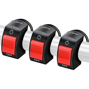 Motorcycle Headlight Toggle Switch - 12V Push Button