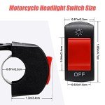 Motorcycle Headlight Toggle Switch - 12V Push Button