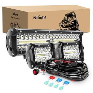 Nilight 12" LED Light Bar Combo for ATVs