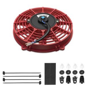 7" Electric Slim Radiator Cooling Fan - Red