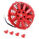 7" Electric Slim Radiator Cooling Fan - Red