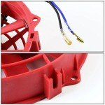 7" Electric Slim Radiator Cooling Fan - Red