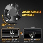 NAOEVO 12" LED Light Bar with 2 Pod Lights