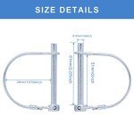 12-Pack Heavy Duty Wire Lock Pins for ATV