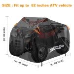 Heavy Duty Waterproof ATV Cover for 82'' Vehicles