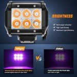 Nilight LED Light Pods - Purple Spot Beam (2PCS)