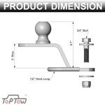 3-Way ATV/UTV Hitch Adapter with 2-Inch Ball