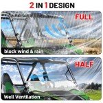 StarknightMT Teryx 800 Scratch-Resistant Flip Windshield