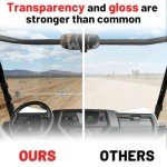 StarknightMT Teryx 800 Scratch-Resistant Flip Windshield