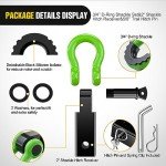 Nilight 2-Inch Shackle Hitch Receiver Towing Kit