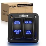 Nilight 2-Gang LED Light Bar Toggle Switch Panel