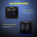 Nilight 2-Gang LED Light Bar Toggle Switch Panel